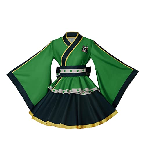 WOSHOW Anime Asui Tsuyu Cosplay Battle Lolita Kimono Kleid Cosplay Kostüm Halloween Anzug XXL WOSHOW Anime Asui Tsuyu Cosplay Battle Lolita Kimono Kleid Cosplay Kostüm Halloween Anzug XXL von WOSHOW