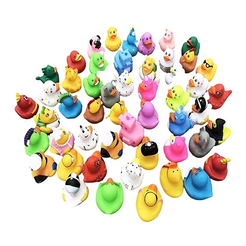 Gummi-Enten-Set, Süßes und farbenfrohes Entenspielzeug, Coole Gummienten für Geburtstagsfeiern in der Dusche, Bade-Gummienten für die Sommer-Strand-Pool-Party im Klassenzimmer Woteg von WOTEG