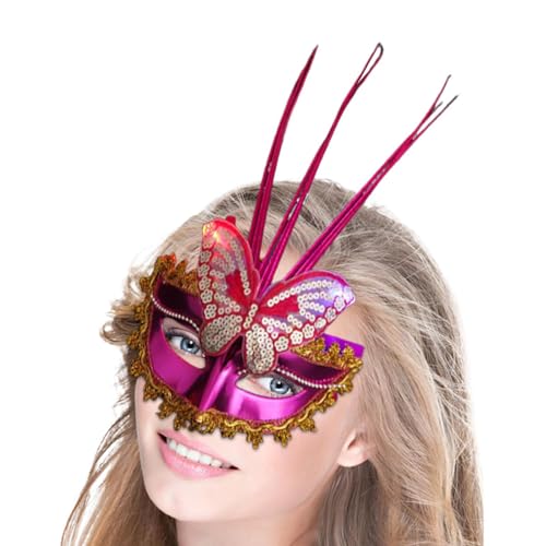 WOTEG Frauen-Maskerade-Maske | Halloween-Kostü -Maske, Karneval-Maske - Beleuchten Sie Ihr Abend-, Abschlussball-, Ball-, Masken-, Bar-Kostümzubehör für die Hochzeit von WOTEG