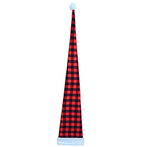 WOURRD Erwachsener Plüsch Santa Bequemer Traditioneller Schwarzer Und Rotes Gitter Plüsch Weihnachtsfürsthut Für Neujahrsgeschenke WOURRD Erwachsener Plüsch Santa Bequemer Traditioneller Schwarzer Und Rotes Gitter Plüsch Weihnachtsfürsthut Für Neujahrsgeschenke von WOURRD