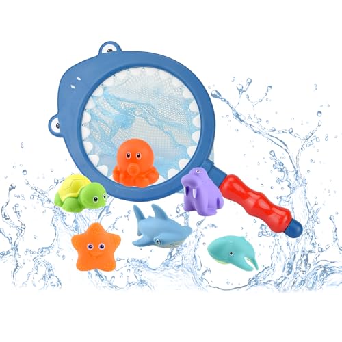 WOUYTPE 7 Stück Badespielzeug Baby ab 1 2 3 Jahr, Wasserspielzeug Kinder, Badewannen Spielzeug, Geeignet für Badewannen, Schwimmbäder, Strände, Kann Wasser Sprühen und EIN Rasselndes Geräusch Machen WOUYTPE 7 Stück Badespielzeug Baby ab 1 2 3 Jahr, Wasserspielzeug Kinder, Badewannen Spielzeug, Geeignet für Badewannen, Schwimmbäder, Strände, Kann Wasser Sprühen und EIN Rasselndes Geräusch Machen von WOUYTPE