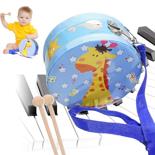 WOUYTPE Kindertrommel Aus Holzspielzeug, Kinderschlagzeug, Musikinstrumente für Kinder ab 1 Jahr, Geeignet für Weihnachten, Halloween, Geburtstagsgeschenke für Kinder, Stimulieren Die Kreativität WOUYTPE Kindertrommel Aus Holzspielzeug, Kinderschlagzeug, Musikinstrumente für Kinder ab 1 Jahr, Geeignet für Weihnachten, Halloween, Geburtstagsgeschenke für Kinder, Stimulieren Die Kreativität von WOUYTPE