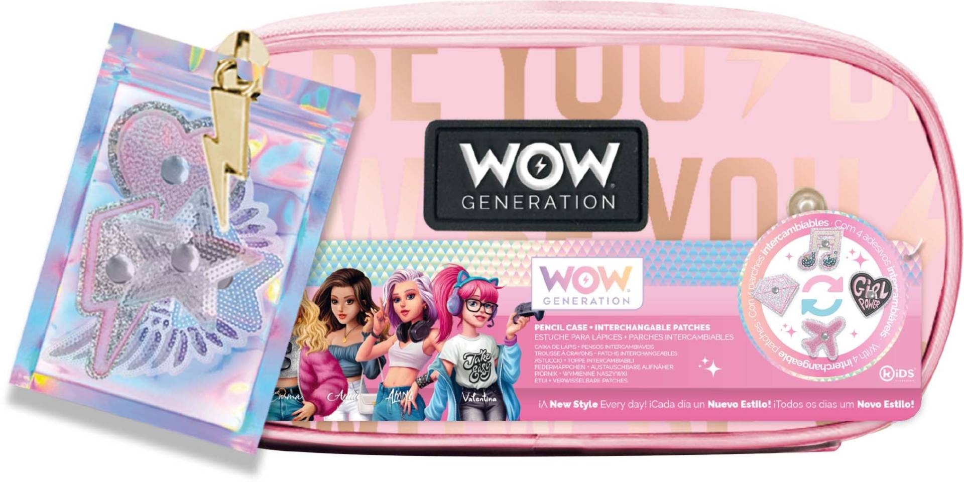 WOW Generation Federmäppchen mit Stoffmarken, Rosa WOW Generation Federmäppchen mit Stoffmarken, Rosa von WOW Generation
