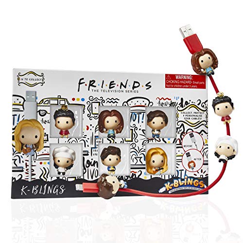 K-BLINGS Characters-6 Pack Friends Kabelschutz – 12 zum Sammeln, Freunde, 6er-Pack von WOW! PODS