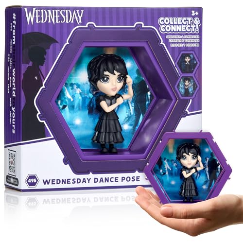 WOW! PODS 4D Wednesday School Dance | Anschließbare, sammelbare Wackelkopffigur, die aus ihrer Welt in Deine Welt platzt | Wand- oder Regaldisplay | Wednesday Addams Spielzeug und Geschenke von WOW! PODS