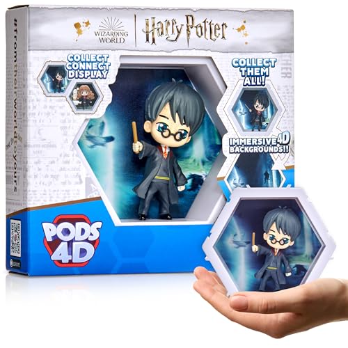 WOW! PODS 4D Harry Potter Harry Sammelfigur, 3D/4D-Effekt und Display-Gehäuse, Verbindbar und an der Wand montierbar, Größe ca. 10 cm, für Kinder und Erwachsene von WOW! PODS