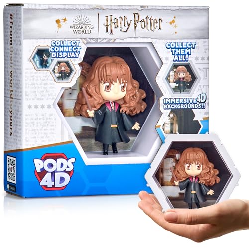 WOW! PODS 4D Harry Potter Hermione Sammelfigur, 3D/4D-Effekt und Display-Gehäuse, Verbindbar und an der Wand montierbar, Größe ca. 10 cm, für Kinder und Erwachsene von WOW! PODS