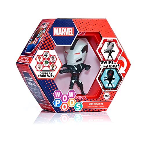 Wow! PODS Marvel Avengers Collection – War Machine | Superhelden-Spielzeug, beleuchtete Wackelkopf-Figur | offizielles Marvel-Sammelspielzeug und Geschenke | Nummer 212 in der Serie von WOW! PODS