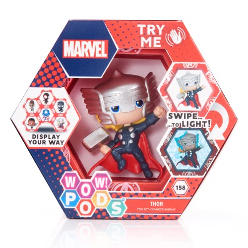 WOW! PODS Avengers Figuren - Avengers Thor Figur | Avengers Fanartikel Offizielle Marvel Legends Superhelden Leuchtende Wackelfigur | Marvel Fanartikel Sammelspielzeug von WOW! PODS