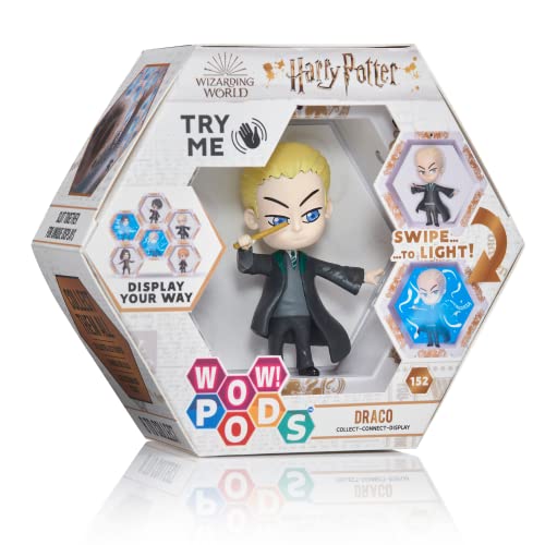 WOW! PODS Harry Potter Wizarding World beleuchtete Wackelkopf-Figur Serie 2 | Offizielles Sammlerstück Spielzeug - Draco Malfoy mit Mystery Light Reveal | Sammeln Sie Verbinden und Ausstellen von WOW! PODS