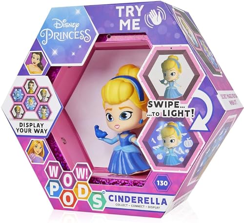 Wow! Pods Disney Figuren Aschenputtel| Offizielle Disney Prinzessinnen Cinderella Disney Princess Leuchtende Wackelfigur zum Sammeln von WOW! PODS