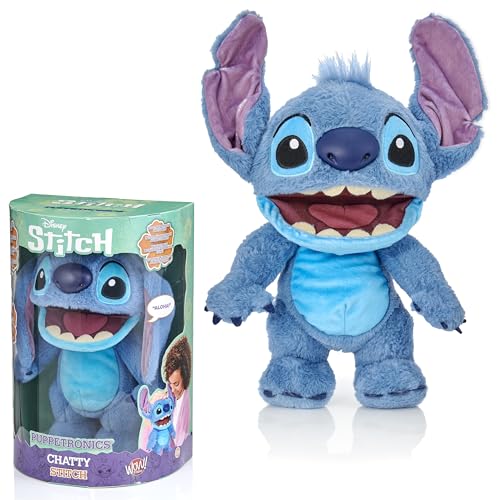 WOW! STUFF Disney Chatty Stitch Deluxe, Puppetronic animatronischer Plüsch, spricht & bewegt Sich, über 50 Sound- & Bewegungsoptionen, 30 cm groß, für Kinder ab 6 Jahren & Erwachsene, blau WOW! STUFF Disney Chatty Stitch Deluxe, Puppetronic animatronischer Plüsch, spricht & bewegt Sich, über 50 Sound- & Bewegungsoptionen, 30 cm groß, für Kinder ab 6 Jahren & Erwachsene, blau von WOW! STUFF