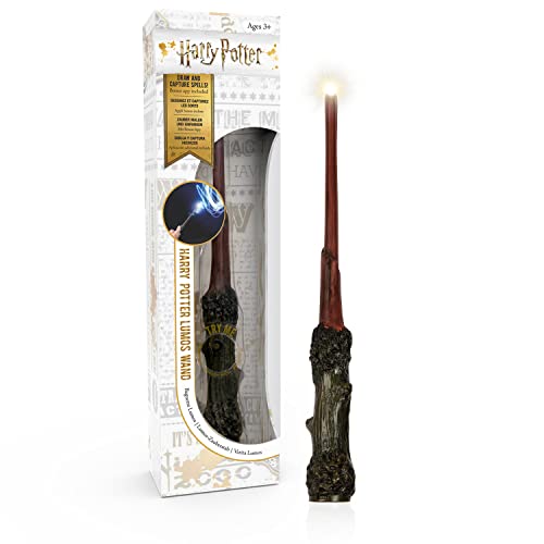 WOW! STUFF Harry Potter Zauberstab 18 cm mit Lumos Lichtmalerei | Offizielles Wizarding World Spielzeug & Geschenk | Rollenspiel & Kostümzubehör für Fans, Jungen & Mädchen, ab 8 Jahren von WOW! STUFF