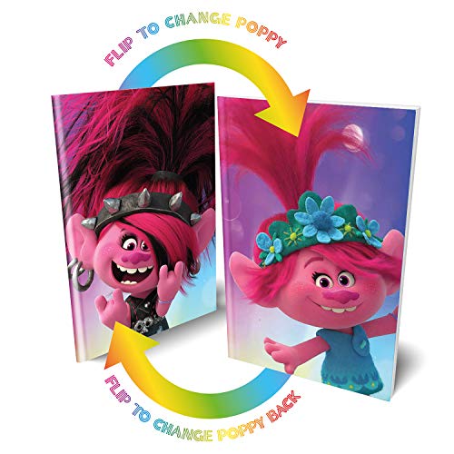 WOW! STUFF TRL-1018-01 Trolls World Tour Linsenraster-Notizbuch Rock Poppy von WOW! STUFF