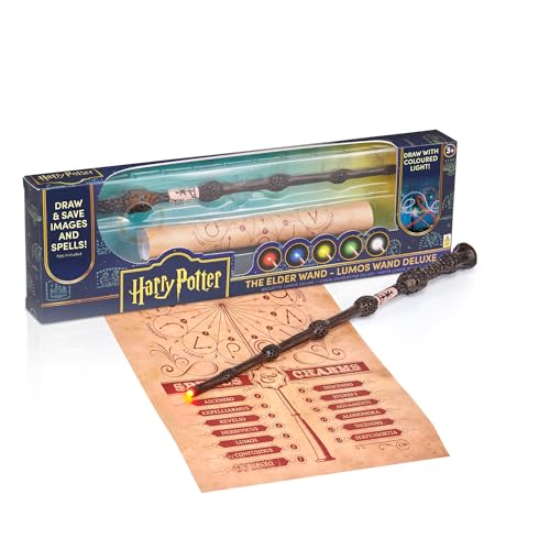 WOW! STUFF The Elder Deluxe Harry Potter Rechargeable Light - Painting Wand with Multi - Coloured LED Tip, Multicolor, 14' von WOW! STUFF