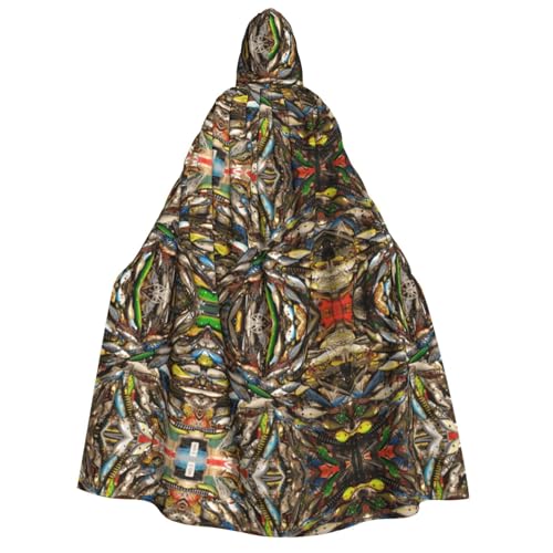 Angelköderaufdruck, für Herren und Damen, Erwachsene, Kapuzenumhang, Cosplay, Kostüm, Halloween, Weihnachten, Karneval, Partys Angelköderaufdruck, für Herren und Damen, Erwachsene, Kapuzenumhang, Cosplay, Kostüm, Halloween, Weihnachten, Karneval, Partys von WOmeng