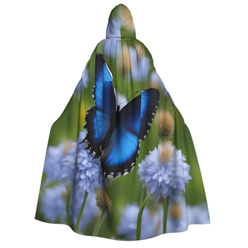 Blauer Schmetterlingsaufdruck für Herren und Damen, mit Kapuze, Cosplay-Kostüm, Halloween, Weihnachten, Karneval, Partys Blauer Schmetterlingsaufdruck für Herren und Damen, mit Kapuze, Cosplay-Kostüm, Halloween, Weihnachten, Karneval, Partys von WOmeng