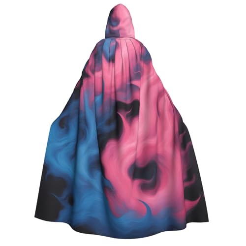 Blauer und pinker Feueraufdruck für Herren und Damen, mit Kapuze, Cosplay-Kostüm, Halloween, Weihnachten, Karneval, Partys von WOmeng