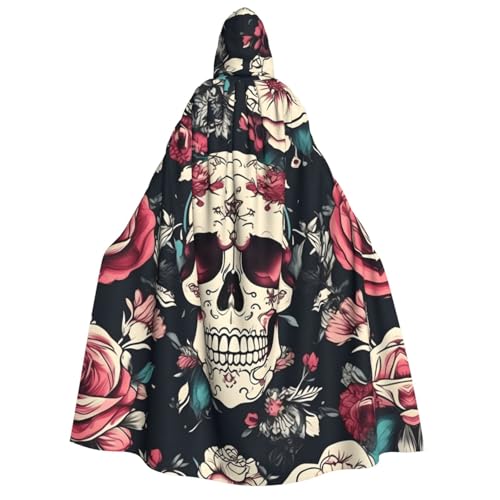 Blumenschädel mit Ornament-Muster, für Herren und Damen, Erwachsene, Kapuzenumhang, Cosplay, Kostüm, Halloween, Weihnachten, Karneval, Partys Blumenschädel mit Ornament-Muster, für Herren und Damen, Erwachsene, Kapuzenumhang, Cosplay, Kostüm, Halloween, Weihnachten, Karneval, Partys von WOmeng