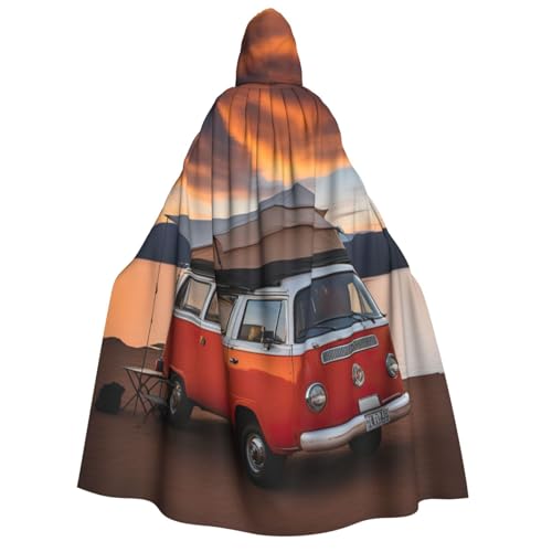 Camping-Druck für Herren und Damen, Erwachsenen-Kapuzenumhang, Cosplay, Kostüm, Halloween, Weihnachten, Karneval, Partys von WOmeng