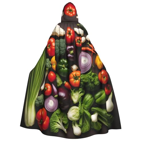 Einführung von verschiedenen Gemüsesorten für Herren und Damen, Erwachsene, Kapuzenumhang, Cosplay, Kostüm, Halloween, Weihnachten, Karneval, Partys von WOmeng