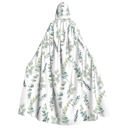 Eukalyptusblätter-Druck, Herren, Damen, Erwachsene, Kapuzenumhang, Cosplay, Kostüm, Halloween, Weihnachten, Karneval, Partys von WOmeng