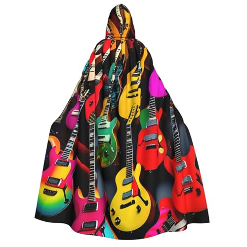 Farbenfroher Gitarren-Druck, für Herren und Damen, Erwachsene, Kapuzenumhang, Cosplay, Kostüm, Halloween, Weihnachten, Karneval, Partys Farbenfroher Gitarren-Druck, für Herren und Damen, Erwachsene, Kapuzenumhang, Cosplay, Kostüm, Halloween, Weihnachten, Karneval, Partys von WOmeng