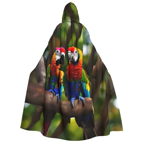 Farbenfroher Papageien auf Baum, für Herren und Damen, Erwachsene, Kapuzenumhang, Cosplay, Kostüm, Halloween, Weihnachten, Karneval, Partys Farbenfroher Papageien auf Baum, für Herren und Damen, Erwachsene, Kapuzenumhang, Cosplay, Kostüm, Halloween, Weihnachten, Karneval, Partys von WOmeng