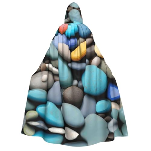 Farbiger Kieselstein-Druck, für Herren und Damen, Erwachsene, Kapuzenumhang, Cosplay, Kostüm, Halloween, Weihnachten, Karneval, Partys Farbiger Kieselstein-Druck, für Herren und Damen, Erwachsene, Kapuzenumhang, Cosplay, Kostüm, Halloween, Weihnachten, Karneval, Partys von WOmeng