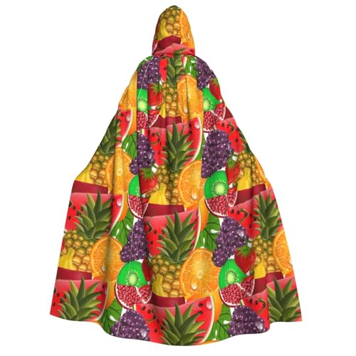 Frisches Obst, Ananas-Druck, Herren, Damen, Erwachsene, Kapuzenumhang, Cosplay, Kostüm, Halloween, Weihnachten, Karneval, Partys von WOmeng