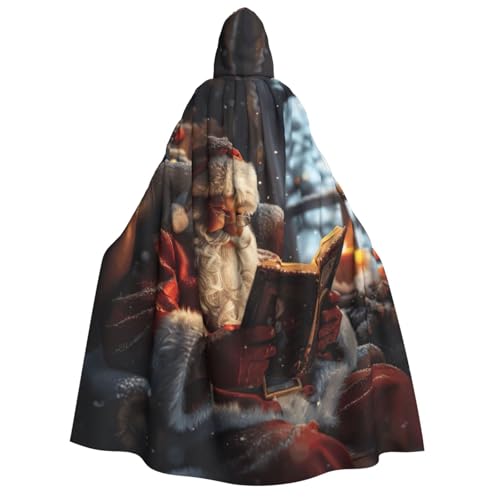 Frohe Weihnachten Druck Herren Damen Erwachsene Kapuzenumhang Cosplay Kostüm Halloween Weihnachten Karneval Partys von WOmeng
