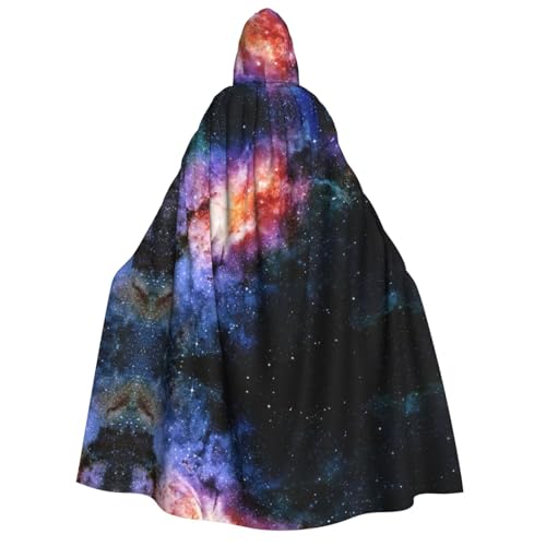 Galaxy In The Universe Print Herren Damen Erwachsene Kapuzenumhang Cosplay Kostüm Halloween Weihnachten Karneval Partys von WOmeng