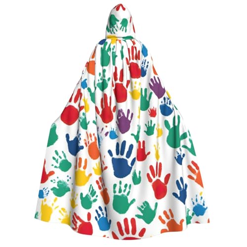 Handabdruck Druck Herren Damen Erwachsene Kapuzenumhang Cosplay Kostüm Halloween Weihnachten Karneval Partys Handabdruck Druck Herren Damen Erwachsene Kapuzenumhang Cosplay Kostüm Halloween Weihnachten Karneval Partys von WOmeng