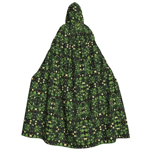Hawaii-Druck, für Herren und Damen, Erwachsene, mit Kapuze, Cosplay, Kostüm, Halloween, Weihnachten, Karneval, Partys von WOmeng
