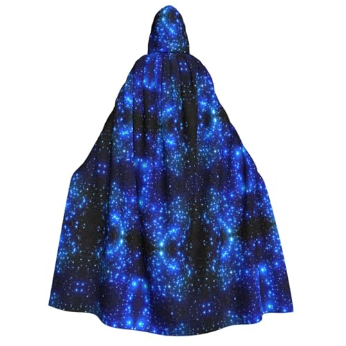 Kapuzenumhang mit Galaxie-Stern-Druck, für Herren, Damen, Erwachsene, Cosplay, Kostüm, Halloween, Weihnachten, Karneval, Partys von WOmeng