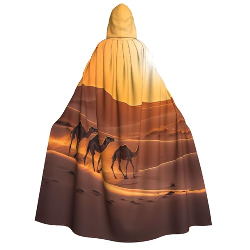 Kapuzenumhang mit Kamelaufdruck, für Herren, Damen, Erwachsene, Cosplay, Halloween, Weihnachten, Karneval, Partys von WOmeng