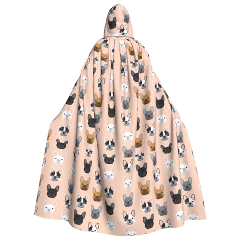Kapuzenumhang mit französischem Aufdruck für Herren, Damen, Erwachsene, Cosplay, Halloween, Weihnachten, Karneval, Partys von WOmeng
