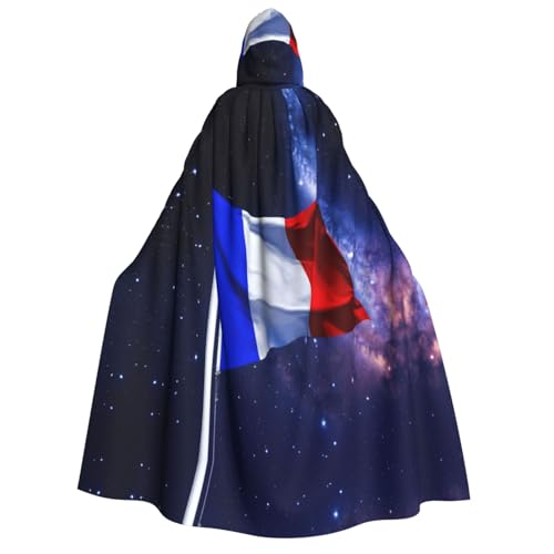 Kapuzenumhang mit französischer Flagge, für Herren, Damen, Erwachsene, Cosplay, Kostüm, Halloween, Weihnachten, Karneval, Partys von WOmeng