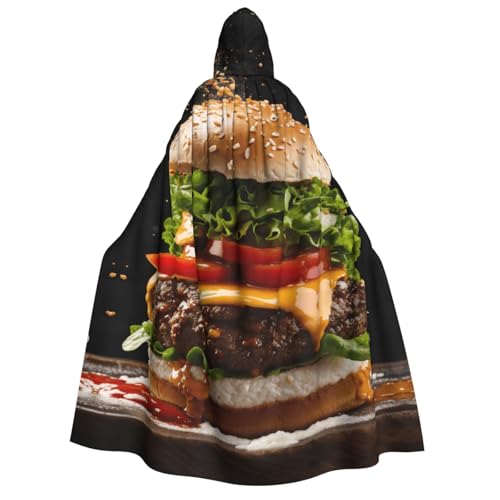 Lebensmitteldruck Druck Herren Damen Erwachsene Kapuzenumhang Cosplay Kostüm Halloween Weihnachten Karneval Partys von WOmeng