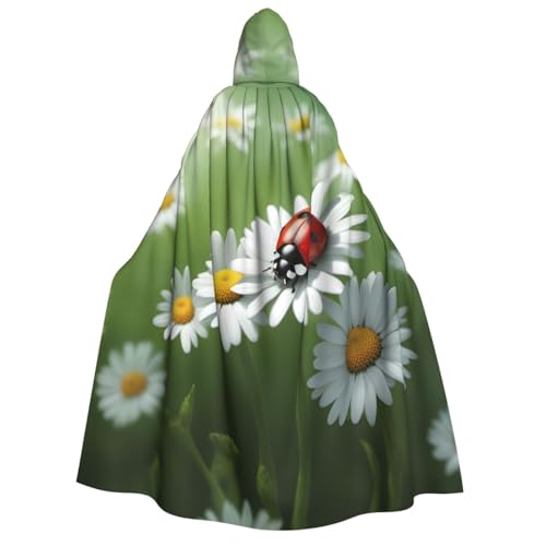 Marienkäfer auf Gänseblümchen-Blumendruck, für Herren und Damen, Erwachsene, Kapuzenumhang, Cosplay, Kostüm, Halloween, Weihnachten, Karneval, Partys von WOmeng