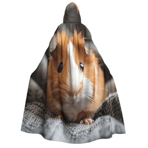 Meerschweinchen-Aufdruck, für Herren und Damen, Erwachsenen-Kapuzenumhang, Cosplay, Kostüm, Halloween, Weihnachten, Karneval, Partys von WOmeng