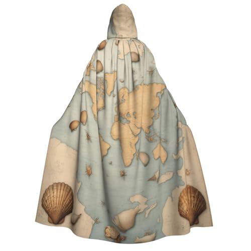 Muschel-Druck, für Herren und Damen, Erwachsene, mit Kapuze, Cosplay, Kostüm, Halloween, Weihnachten, Karneval, Partys Muschel-Druck, für Herren und Damen, Erwachsene, mit Kapuze, Cosplay, Kostüm, Halloween, Weihnachten, Karneval, Partys von WOmeng