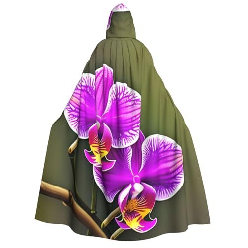 Orchideen-Blumendruck, Herren, Damen, Erwachsene, Kapuzenumhang, Cosplay, Kostüm, Halloween, Weihnachten, Karneval, Partys von WOmeng