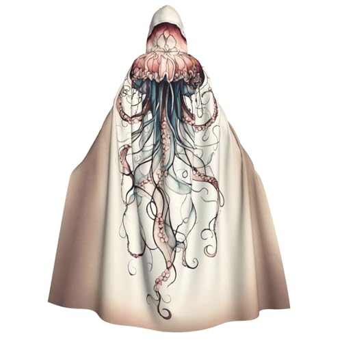 Quallenmuster-Druck für Herren und Damen, Erwachsene, Kapuzenumhang, Cosplay, Kostüm, Halloween, Weihnachten, Karneval, Partys Quallenmuster-Druck für Herren und Damen, Erwachsene, Kapuzenumhang, Cosplay, Kostüm, Halloween, Weihnachten, Karneval, Partys von WOmeng