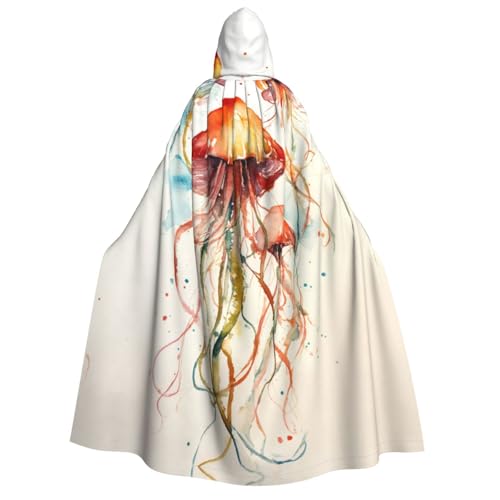 Quallenmuster-Druck für Herren und Damen, Erwachsene, Kapuzenumhang, Cosplay, Kostüm, Halloween, Weihnachten, Karneval, Partys Quallenmuster-Druck für Herren und Damen, Erwachsene, Kapuzenumhang, Cosplay, Kostüm, Halloween, Weihnachten, Karneval, Partys von WOmeng