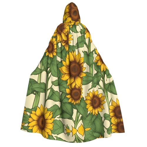 Sonnenblumen-Druck, für Herren und Damen, Erwachsene, Kapuzenumhang, Cosplay, Kostüm, Halloween, Weihnachten, Karneval, Partys Sonnenblumen-Druck, für Herren und Damen, Erwachsene, Kapuzenumhang, Cosplay, Kostüm, Halloween, Weihnachten, Karneval, Partys von WOmeng