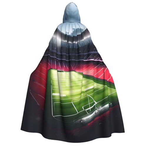 Stadion Fußball Satdium Feld Licht Nacht Druck Männer Frauen Erwachsene Kapuzenumhang Cosplay Kostüm Halloween Weihnachten Karneval Partys von WOmeng