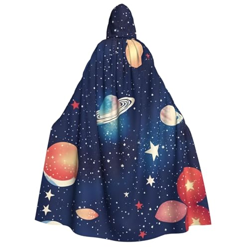 Sternenhimmel, Universum, Weltraum-Druck, Herren, Damen, Erwachsene, Kapuzenumhang, Cosplay, Kostüm, Halloween, Weihnachten, Karneval, Partys von WOmeng