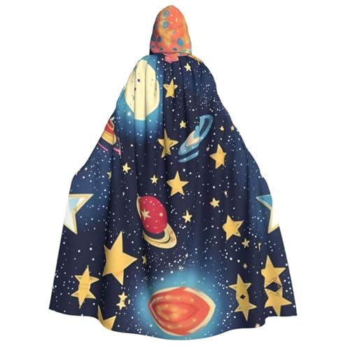 Sternenhimmel, Universum, Weltraum-Druck, Herren, Damen, Erwachsene, Kapuzenumhang, Cosplay, Kostüm, Halloween, Weihnachten, Karneval, Partys von WOmeng