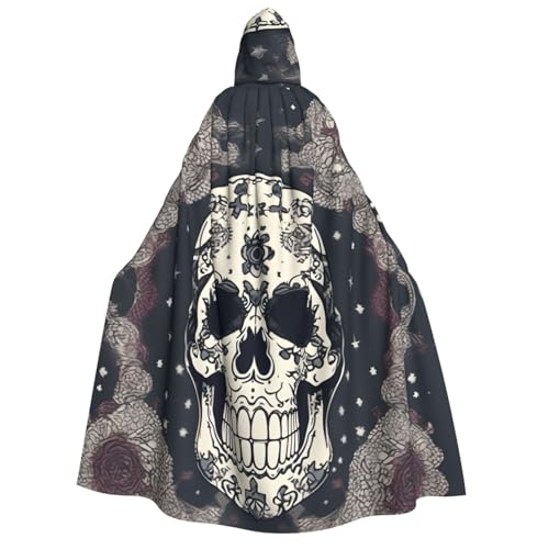 Totenkopf Yoga und Blumendruck Herren Damen Erwachsene Kapuzenumhang Cosplay Kostüm Halloween Weihnachten Karneval Partys Totenkopf Yoga und Blumendruck Herren Damen Erwachsene Kapuzenumhang Cosplay Kostüm Halloween Weihnachten Karneval Partys von WOmeng